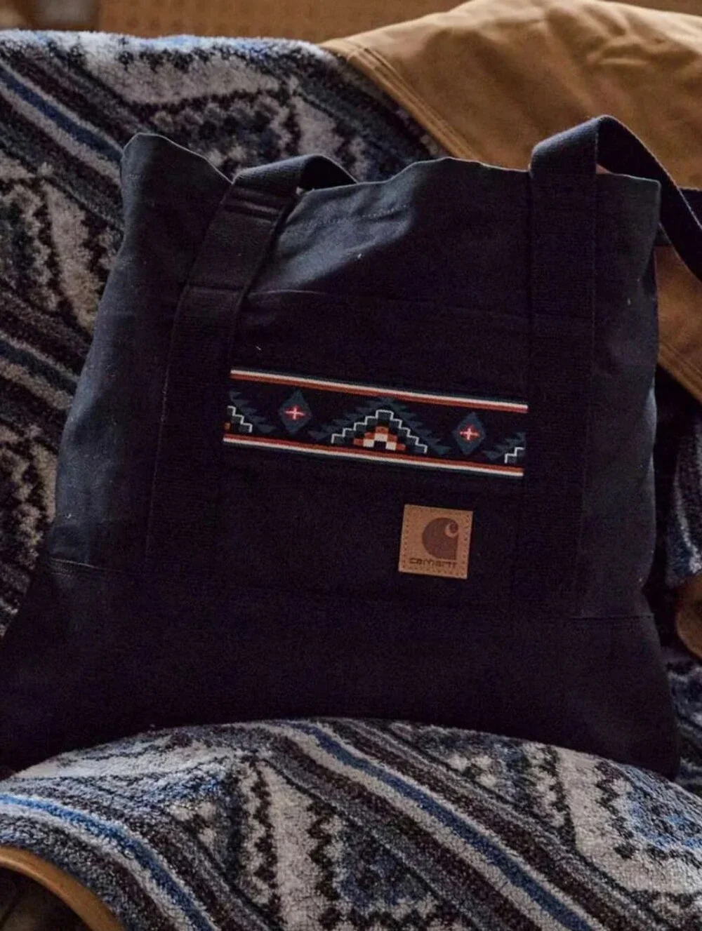 NWT Carhartt Bethany Yellowtail Duck Tote Bag Vertical 18L Southwestern Rare